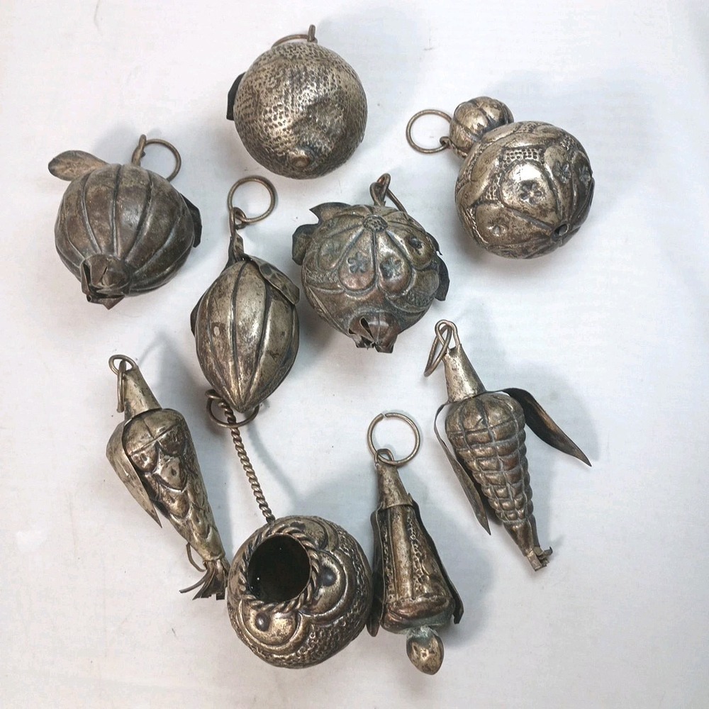 Brazilian Penca de Balangandan 9 Charms Amulets Brazil Slave History - Picture 1 of 5